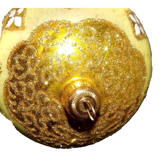 Caliks Artistry Blown Glass Christmas Ornaments 2 Vintage Polish & 1 Button Ball - Picture 6 of 16